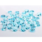 PartyDeco Dekorační diamanty světle tyrkysové 12 mm - výzdoba svatebního stolu – Zboží Dáma