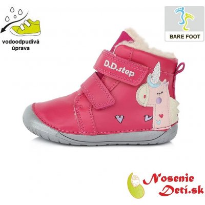 D.D.Step dívčí zimní barefoot boty Jednorožec 070-328A růžová – Zboží Mobilmania