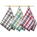 Bellatex Kuchyňská utěrka Káro zelená hnědá červená 50 x 70 cm sada 4 ks – Zboží Dáma