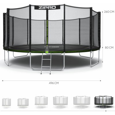 Zipro Pro 496 cm + bezpečnostní síť – Sleviste.cz