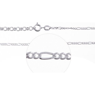 Zlatnictví zlatíčko stříbrný náramek na nohu figaro 3+1 000.00023 – Zboží Dáma