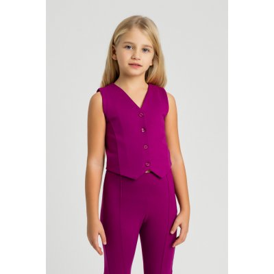 Twinset Girl vesta s knoflíky vínová – Hledejceny.cz