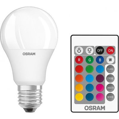 Osram Retrofit Sada LED světelných zdrojů, 806 lm, RGB, teplá bílá, E27, 2 ks LED STAR+ CL A RGBWFR 60 DIMMABLE V – Zboží Živě