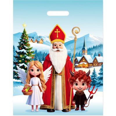 Taška mikulášská 46 x 36 cm - trojice – Zbozi.Blesk.cz