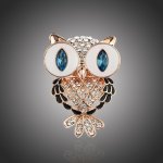 Éternelle Brož Swarovski Elements Donnalee sova B1054/AL Modrá – Zboží Dáma