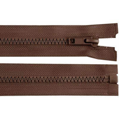 Kostěný zip No 5 délka 60 cm bundový, malé, 304 hnědá čokoládová – Zboží Mobilmania