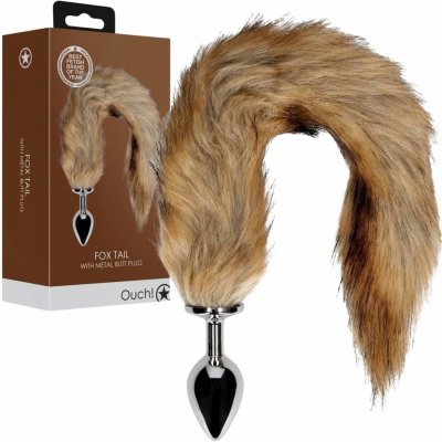 Ouch! Fox Tail with Metal Butt Plug Brown – Sleviste.cz