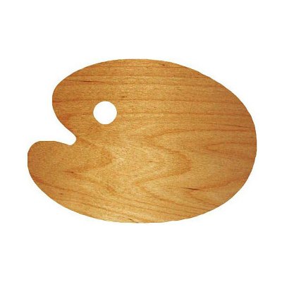 Oválná lakovaná dřevěná paleta 20x30cm Rosa – Zboží Mobilmania