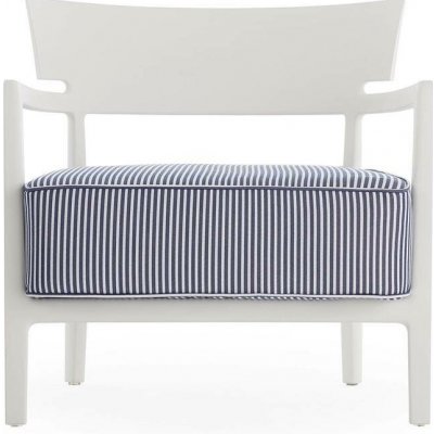 Kartell Venkovní křeslo CARA MAT, bílá/modrá – Hledejceny.cz