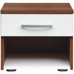 Noční stolek 60140, ořech/bílá – Zbozi.Blesk.cz