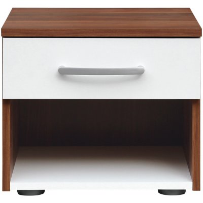 Noční stolek 60140, ořech/bílá – Zbozi.Blesk.cz