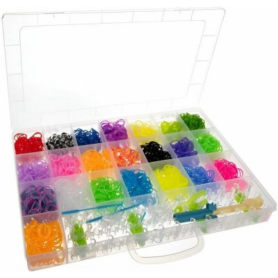KRUZZEL Kruzzel 18082 Gumičky na výrobu náramků 4400 ks + tkalcovský stav – Zboží Dáma