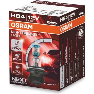 Osram Night Breaker Laser HB4 P22d 12V 51W 9006NL – Sleviste.cz