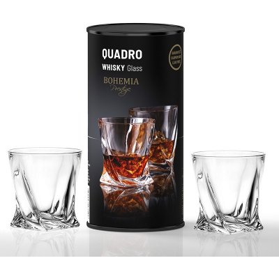 BOHEMIA PRESTIGE BOHEMIA PRESTIGE QUADRO POHÁR NA WHISKY V TUBĚ 2 x 340 ml