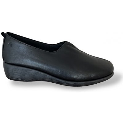 Flex & Go ST0183 136 dámská kožená vycházková obuv klín černá Černá – Hledejceny.cz