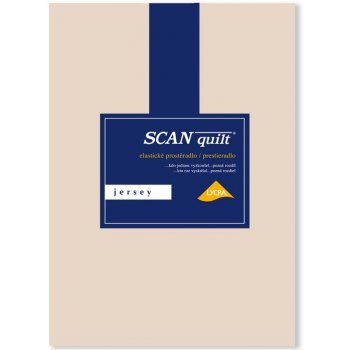 SCANquilt napínací prostěradlo jersey Elastic lycra béžové 160x200x30