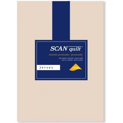 SCANquilt napínací prostěradlo jersey Elastic lycra béžové 160x200x30 – Hledejceny.cz