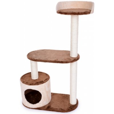 Kočičí škrabadlo/prolézečka ve smetanově čokoládové barvě 100 cm – Zboží Mobilmania
