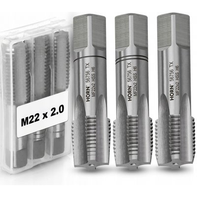 Závitník M22 HSS, závit M22x2.00 mm, sada 3 ks – Hledejceny.cz