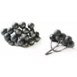 Lepaso Větvička bobule přízdoba pvc 4ks/6cm antracitová – Zboží Mobilmania