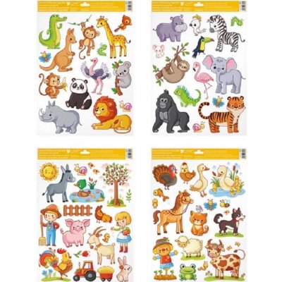 Přerov Dekorace okenní folie 30x42cm, zvířátka /6879 245326 – Zboží Dáma