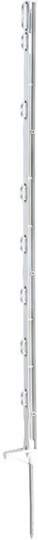 Tyčka - sloupek pro elektrický ohradník, plastová bílá, 105 cm, 1 nášlapka