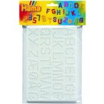 Hama zažehlovací korálky - MIDI Podložka, 2ks Abeceda a číslice – Sleviste.cz