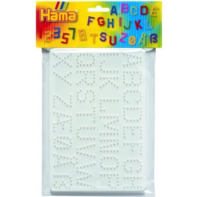 Hama zažehlovací korálky - MIDI Podložka, 2ks Abeceda a číslice – Sleviste.cz