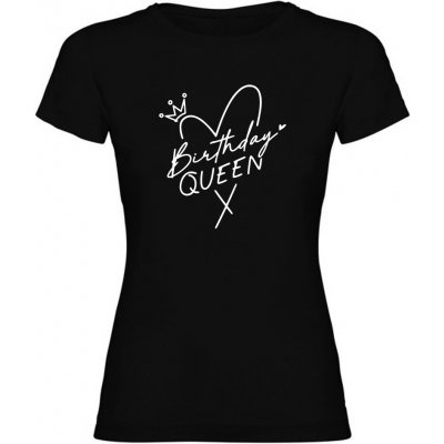 Tisknemena.cz Dámské tričko BIRTHDAY QUEEN černá – Sleviste.cz