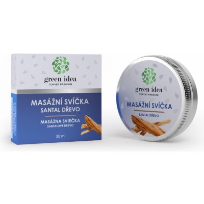 Green idea MASÁŽNÍ SVÍČKA SANTAL DŘEVO 30 ml – Zbozi.Blesk.cz