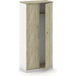 Mirelli, Šatní skříň s výsuvem 800 x 400 x 1800 mm, bílá/dub sonoma – Sleviste.cz