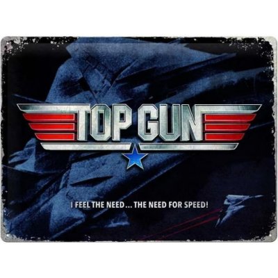 NOSTALGIC ART plechová cedule Top Gun The Need for Speed - 40 x 30 cm