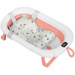 Ricokids Skládací dětská vanička s teploměrem a vložkou bílo růžová – Zboží Mobilmania