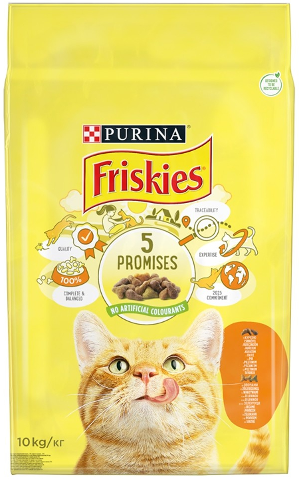 Friskies pro kočky s kuřetem a zeleninou 4 kg