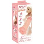 Nature Skin 2 in 1 Extension + Masturbator, realistický masturbátor a návlek na penis – Sleviste.cz