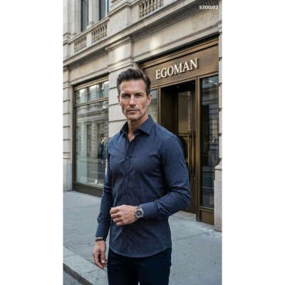Ego Man pánská košile slim fit S0300-02 tmavě modrá – Hledejceny.cz