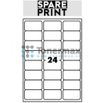 Spare Print Premium A4 24 etiket 68x36 mm 100 archů bílé – Hledejceny.cz
