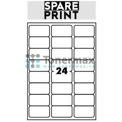 Spare Print Premium A4 24 etiket 68x36 mm 100 archů bílé – Hledejceny.cz