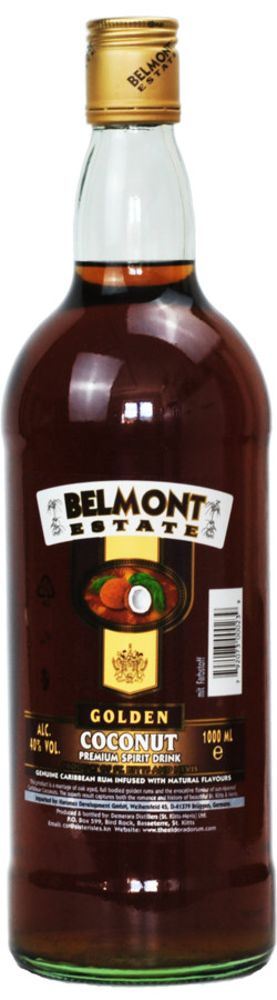 Belmont Estate Golden Coconut Premium Spirit Drink 40% 1 l (holá láhev)