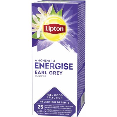 Lipton Černý čaj Energise Earl Grey 25 x 2 g
