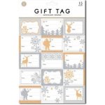 Jmenovky vánoční samolepící různé 203X309mm, žlutá, šedá – Zboží Dáma