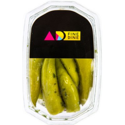 Fine Dine Zelené feferonky plněné sýrem 140 g – Zboží Dáma