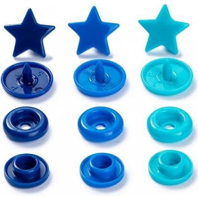 Patentky Prym Love hvězdičky - modré, tmavě modré, tyrkysové – Zboží Dáma