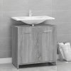 Koupelnový nábytek Nábytek XL Koupelnová skříňka šedá sonoma 60 x 33 x 60 cm kompozitní dřevo