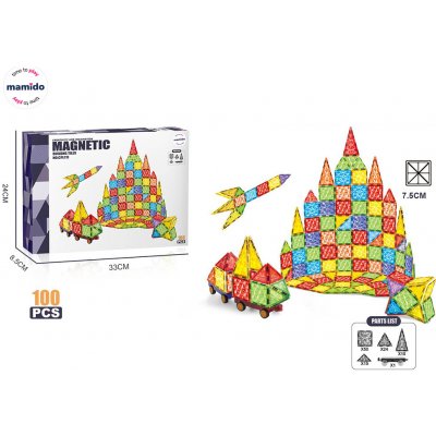 Mamido Barevná magnetická stavebnice 100 dílů MT1456 – Zboží Živě