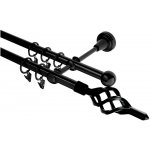 HEBR Garnýž Azur černá dvojitá 200 cm – Sleviste.cz