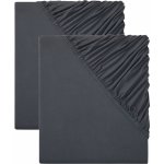 Livarno home žerzej prostěradlo prostěradel 2ks tmavě šedé 90-100x200 – Zboží Dáma