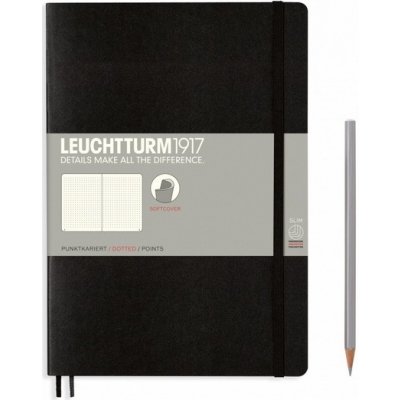 Leuchtturm1917 Tečkovaný zápisník B6+ Softcover Black – Zbozi.Blesk.cz