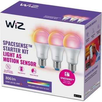 Philips WiZ 8720169075610 LED sada žárovek 8,8W E27 806 lm 2200-6500+RGBK