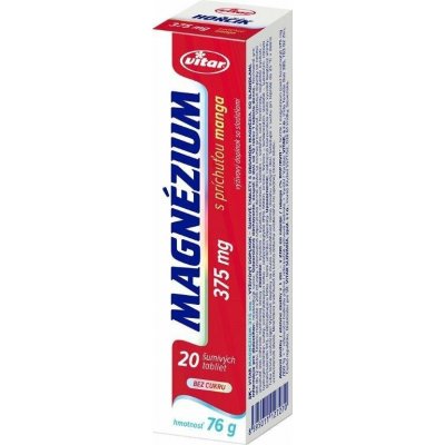 Vitar Hořčík 375mg mango eff.20 tablet – Hledejceny.cz